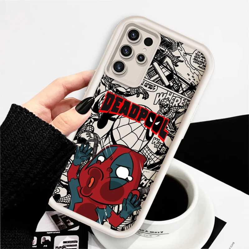 Deadpool Spider Man Cute For Samsung Note 20 S24 S23 S22 S21 S20 Ultra Plus FE A25 A23 A22 A15 A31 5G Eye Ladder Back