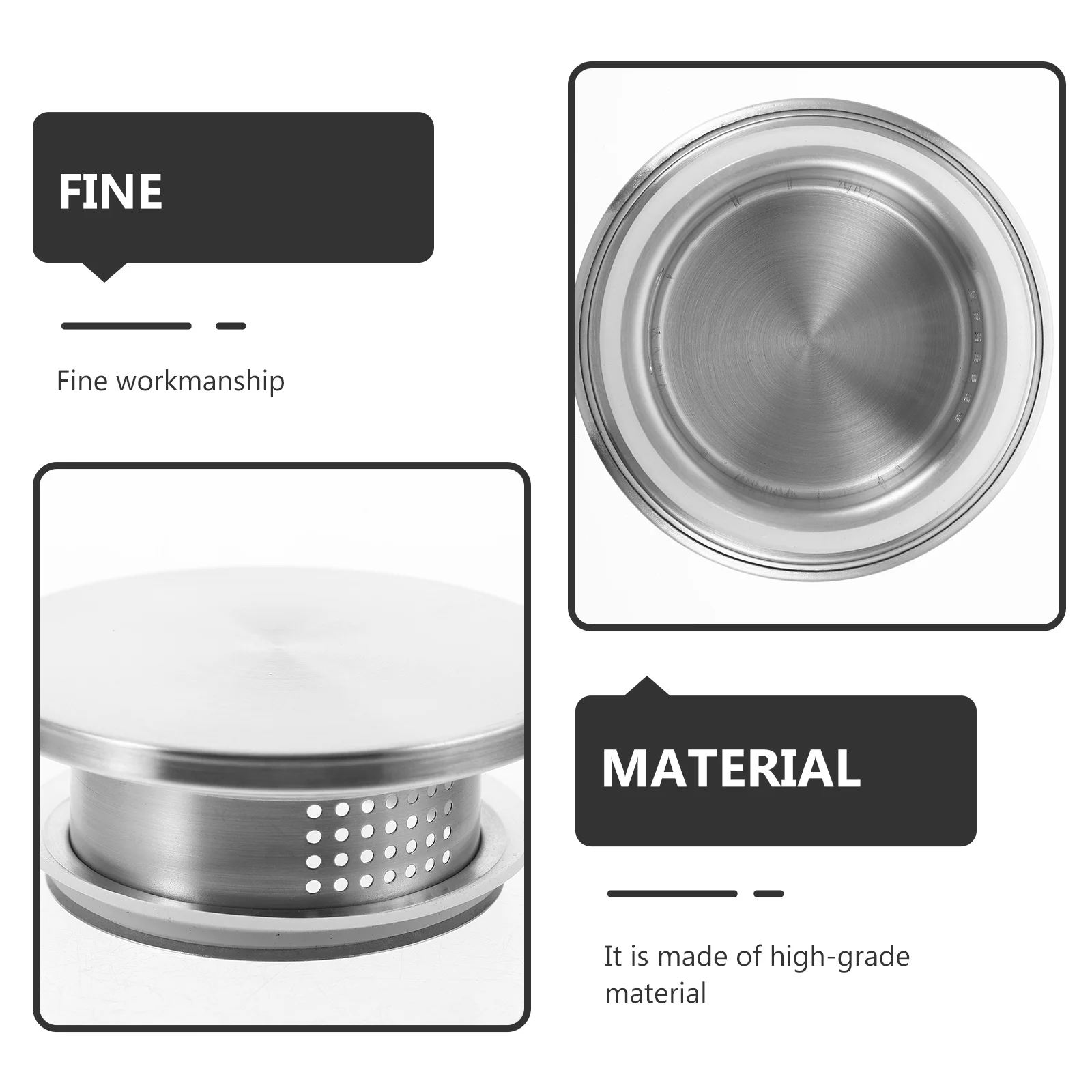 

4pcs Stainless Steel Tea Pot Lid Replaceable Kitchen Pitcher Cover Filtering Holes High Temp Resistant For Daily Use