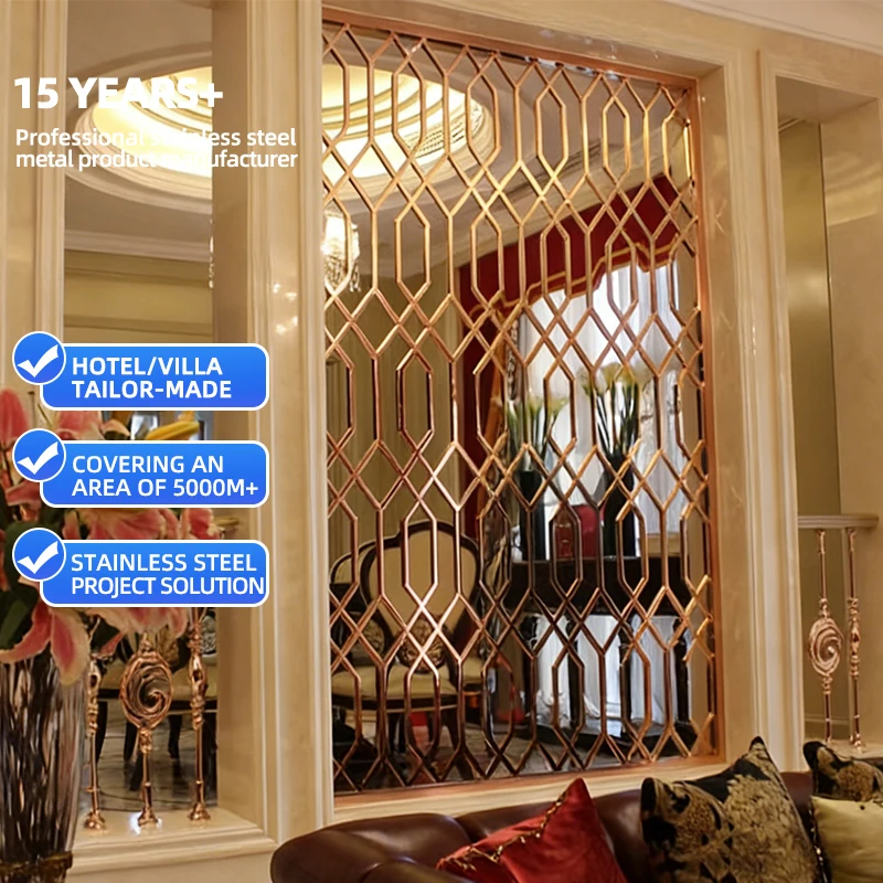 3D Effect Emboss Aluminum Laser Cutting Metal Screens & Room Dividers Partitions Decorative Wall Panels Separation