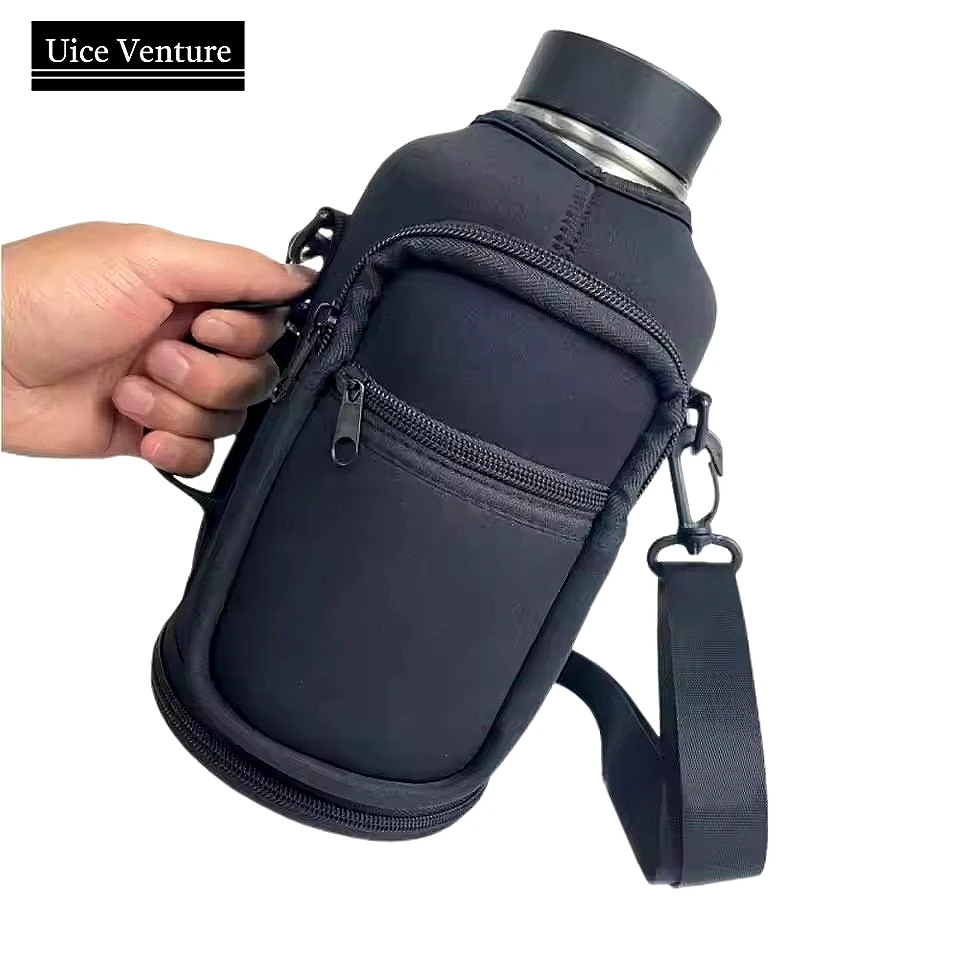 

Portable Water Bottle Bag Large Capacity with Adjustable Shoulder Strap Cup Insulated Protective Cover for 64OZ Space Cup