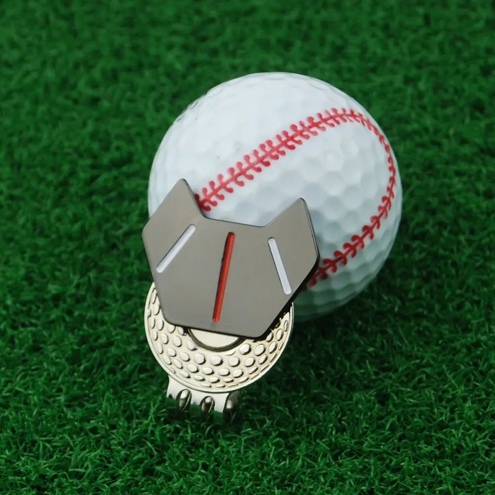 Zinc Alloy Golf Hat Clip Ball Marker Magnetic Convenient Magnetic Golf Marker All-Portable Black/Silver Gifts