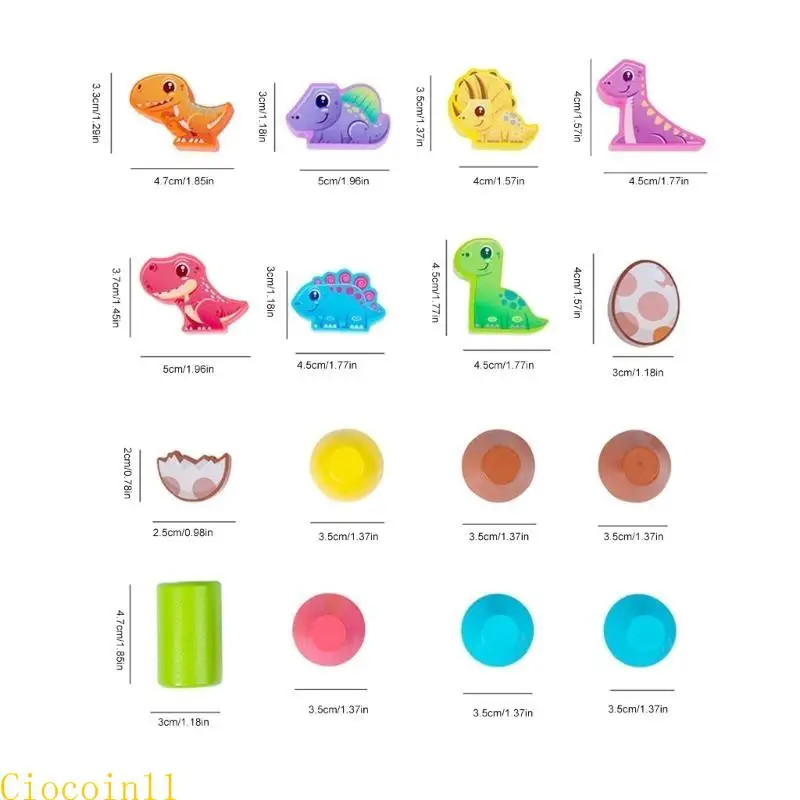 유아 목재 밸런스 및 스태킹 블록 보드 게임 완벽한 미취학 아동을위한 Y1ub 공룡 테마 밸런스 블록 장난감