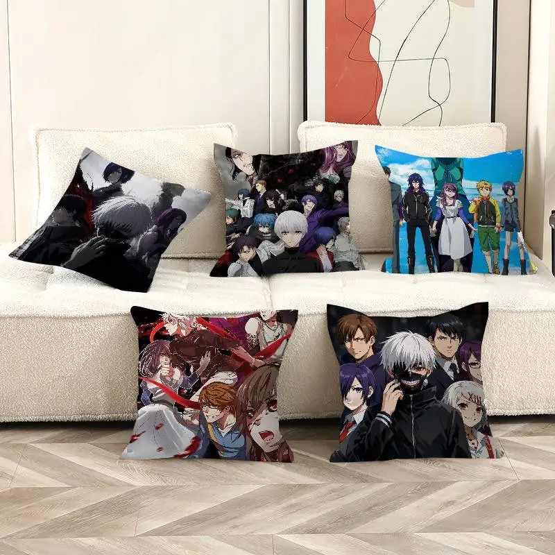 Classic Anime T_Tokyo G-Ghoul Magazines Pillow Cushion Cover Pillowcase Living Room Sofa Home Decor Customized
