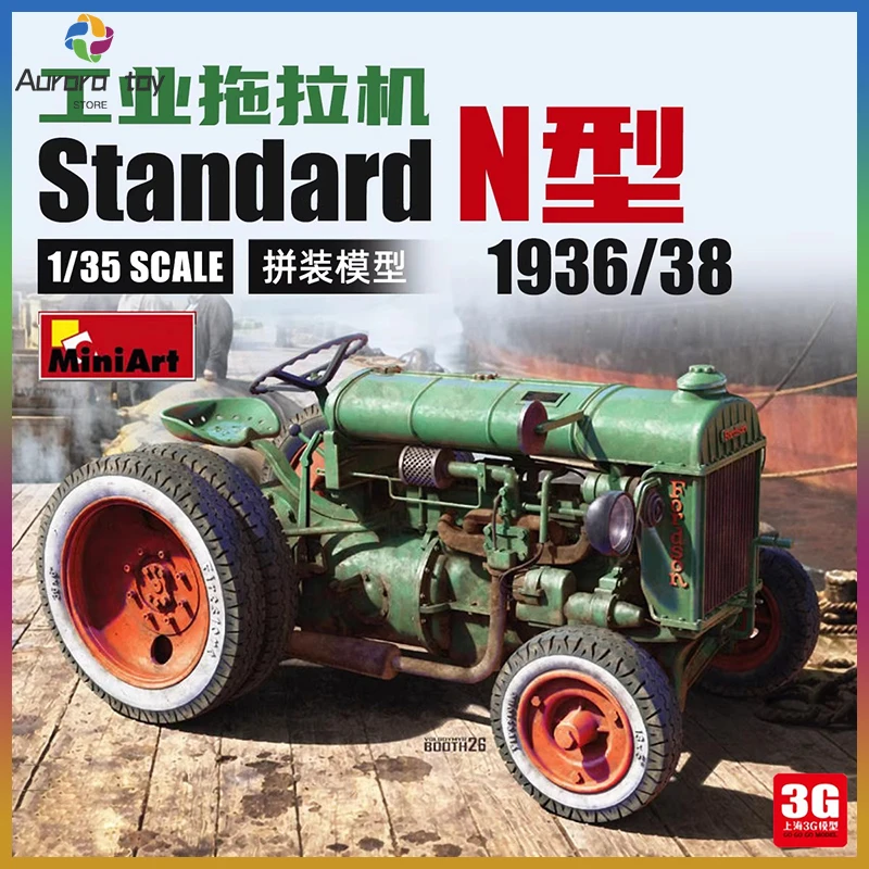 

1/35 Scale Standard N Industrial Tractor Miniart 38102 1936/38 Classic Model Engineering Vehicle Adult Collection Kit For Gifts