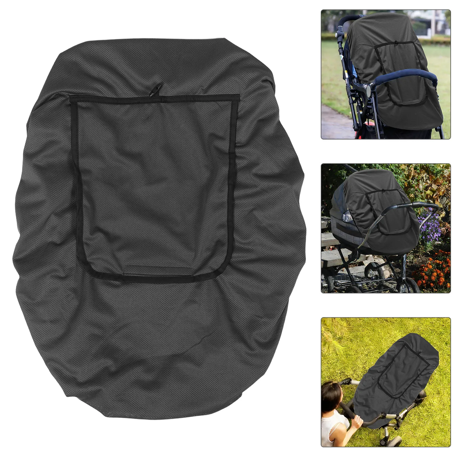 Sun Shade Canopy for Stroller Universal Breathable Uv Sun Protector Cover Full Coverage Stroller Shade Attachment Easy Install