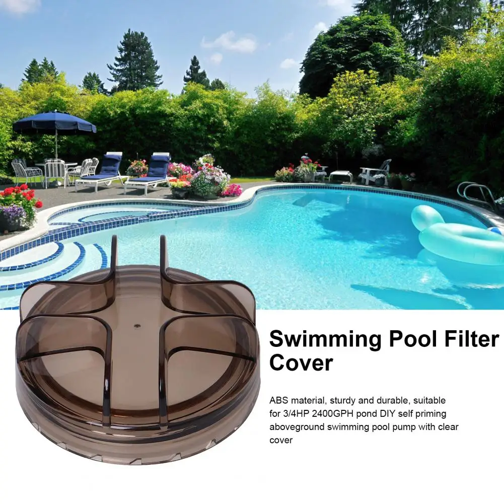 1 Set Filter Cover Wear Resistant Pool Strainer Lid Easy to Install Swimming Pool Filter Pump Cover Equipment Maintenance