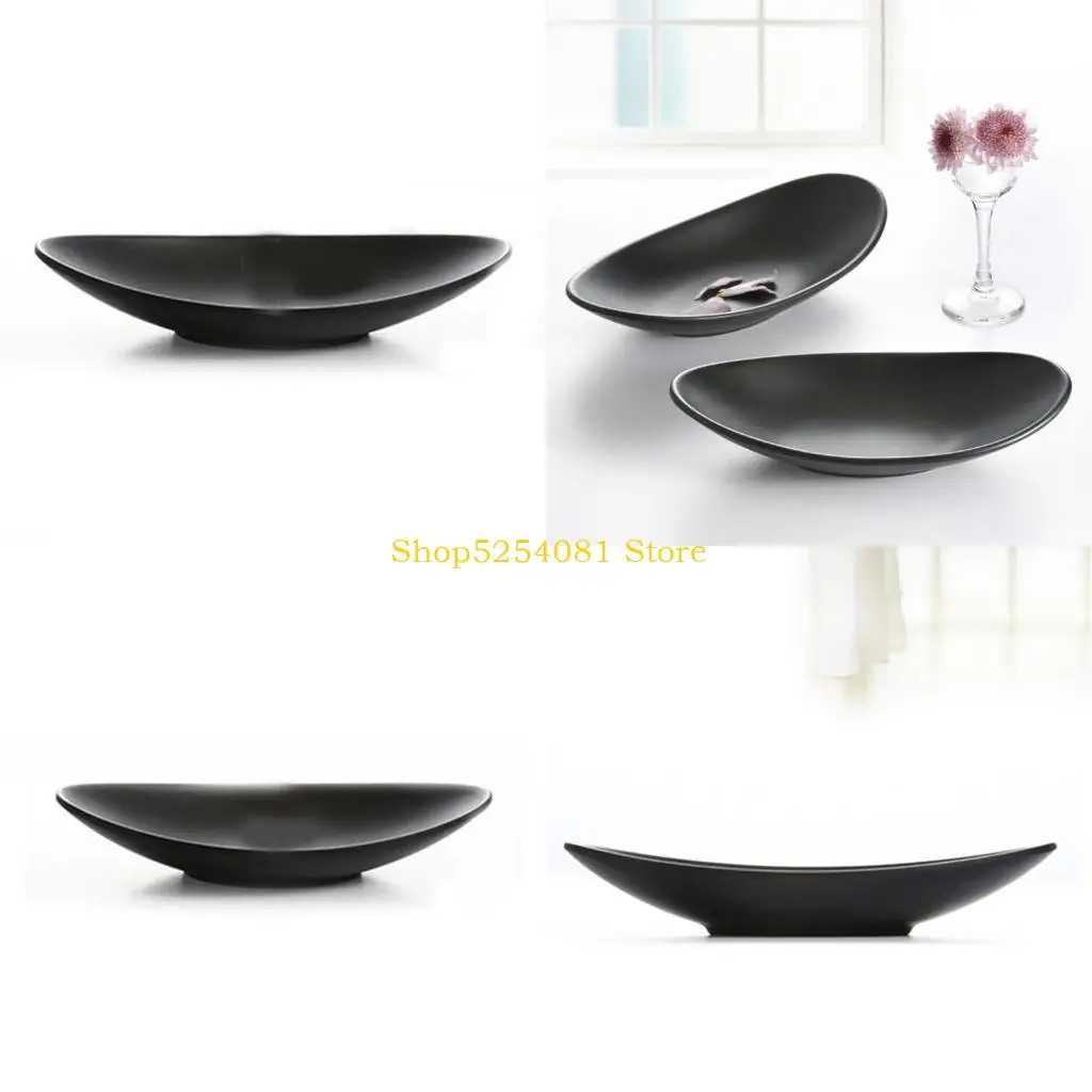 AXYC Bandeja ovalada melamina, duradera, fuerte, estilo japonés, 2 estilos, bandeja para platos, resistente calor, entre y