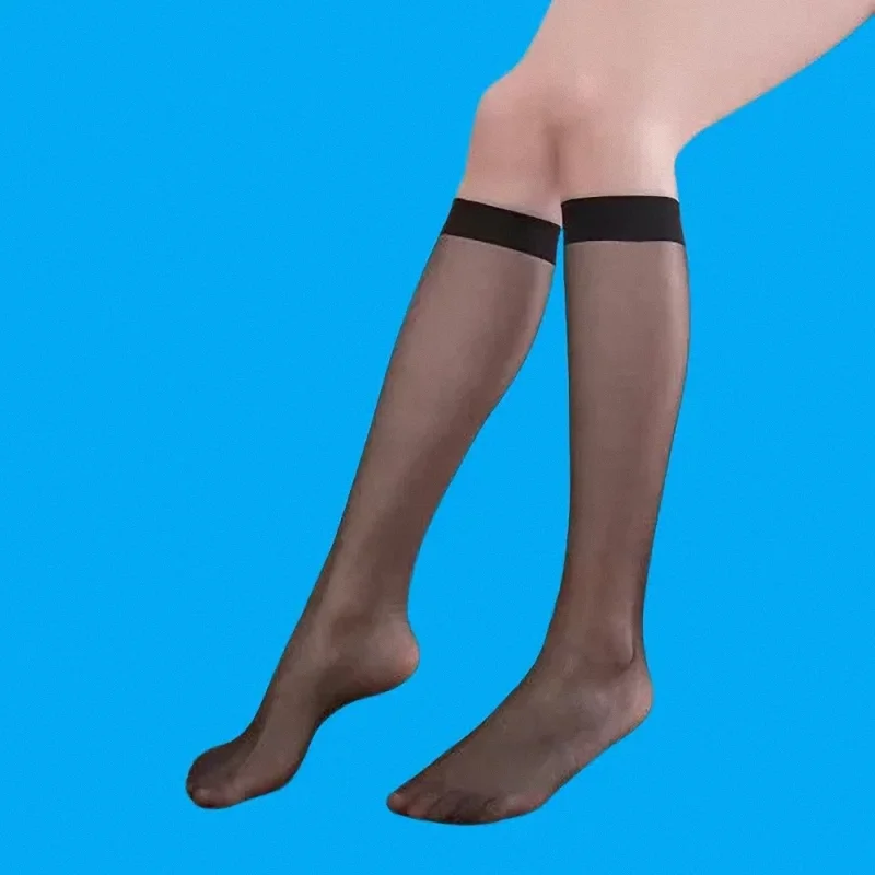 5/10 Pairs High Quality Women Stockings High Stockings Ultra-thin Half-Length Invisible Breathable Calf Mid-tube Women\'s Socks