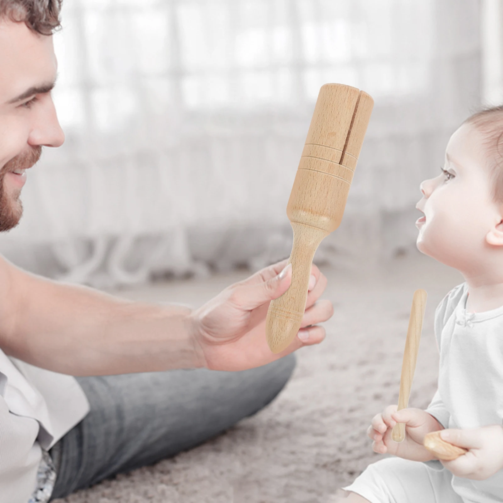 

1 set 1 Set Wooden Percussion Guiro Kids Educational Musical Instrument Toddler Wood Guiro For Early Brain Development Preschool