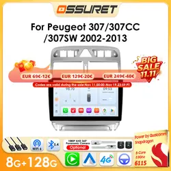 Autoradio Android voor Peugeot 307 307CC 307 SW 2002-2013 Carplay Android Auto Stereo Multimedia 6115 Intelligente Scherm speler