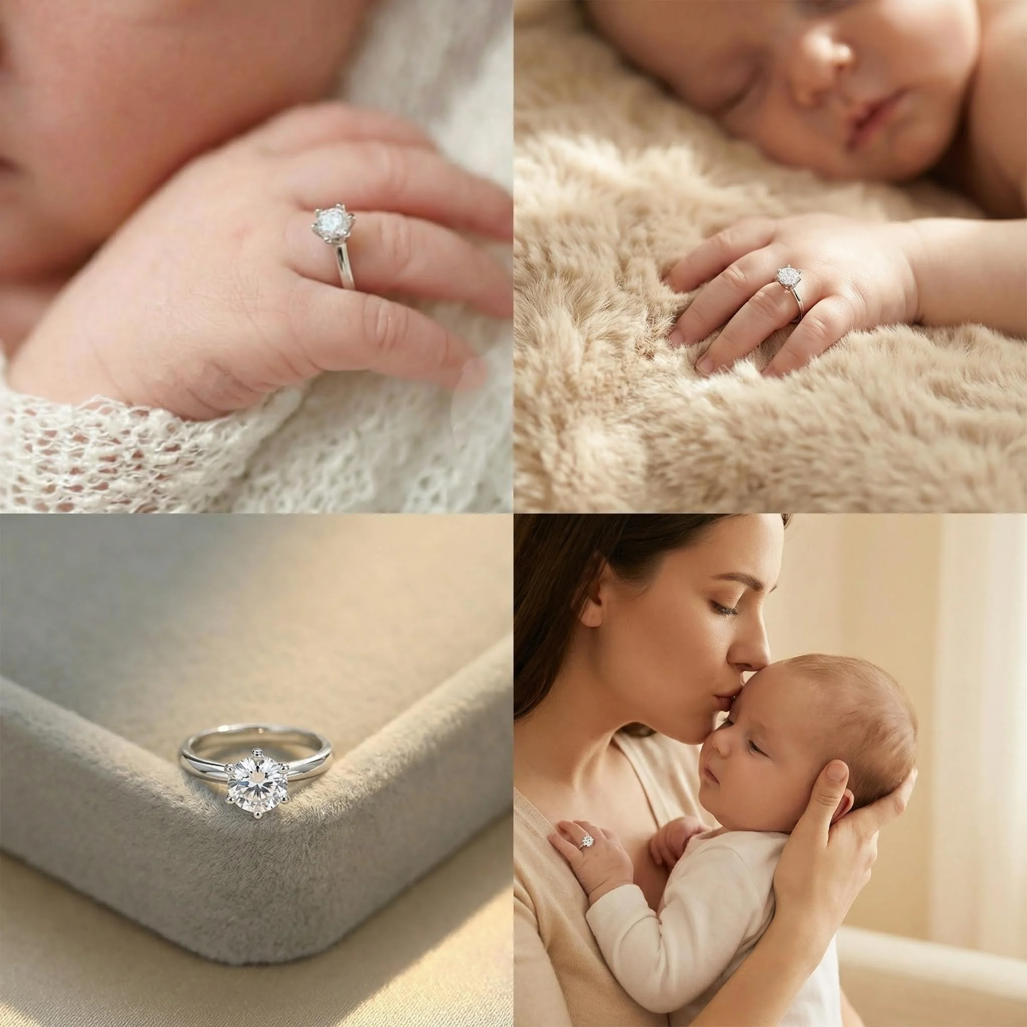 Accessori per fotografia neonato Anello con diamante imitazione Puntelli per foto per bambina Studio Decorazione per riprese infantili Fotografia