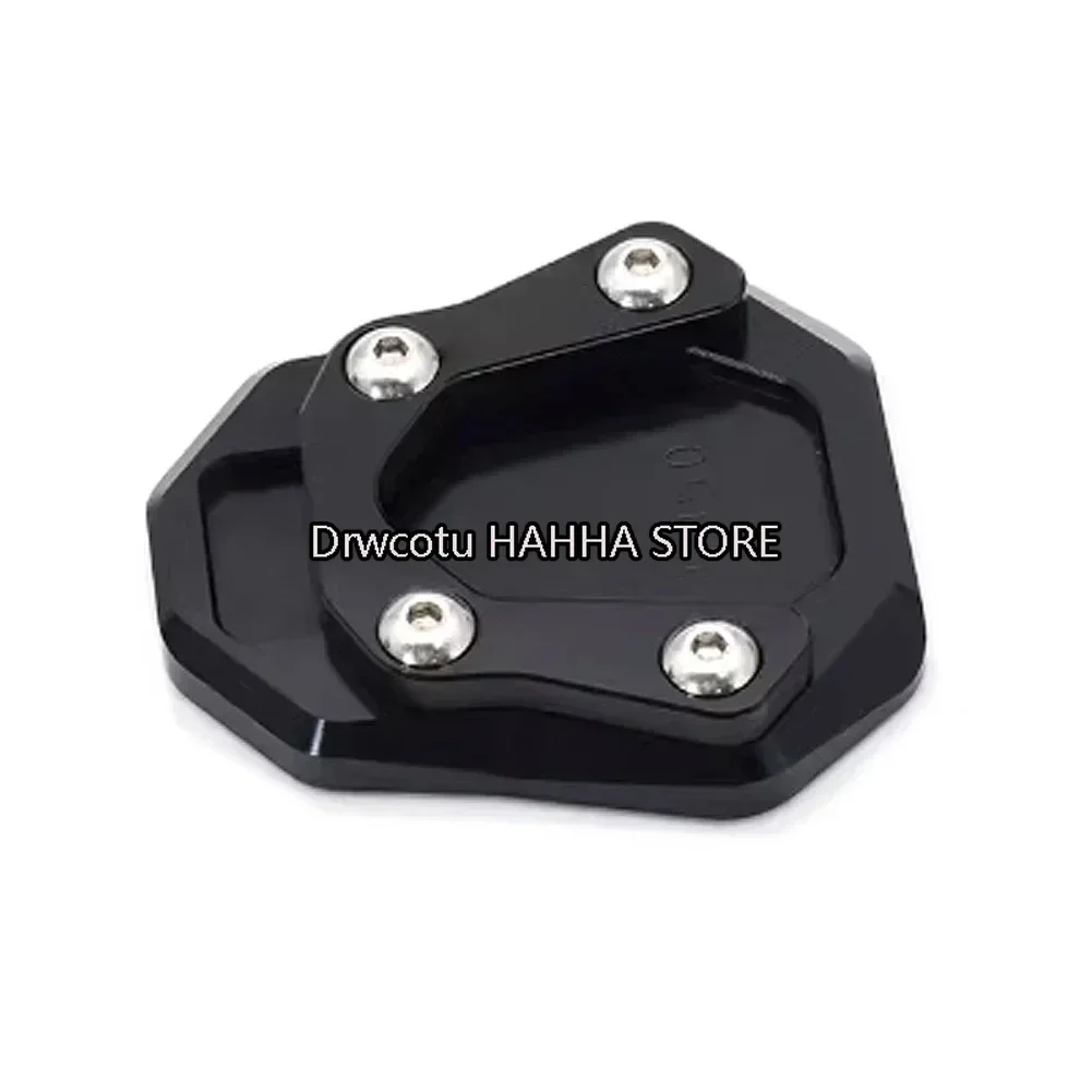Motorcycle For QJMOTOR QJ SVT650 SVT650X Black Kickstand Side Stand Pad Widen Foot Side Support Plate Enlarger Extension Plate