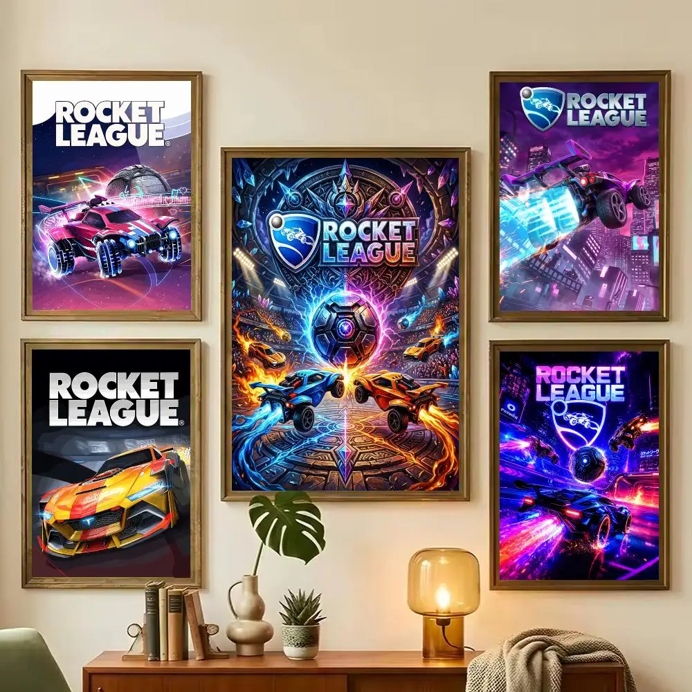 Game R-Rocket League Painting Calligraphy Stylish Canvas Poster Wall Art for Living Room Bedroom Office Home Decor