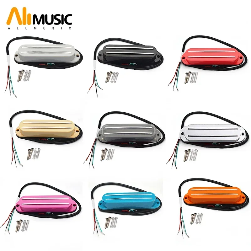 Multi Colour Alnico 2 Mini Humbucker ST Single Coil Size Double Rail Pickup 9K 4 Conduct Output Coil Splitting Alnico II Pickup