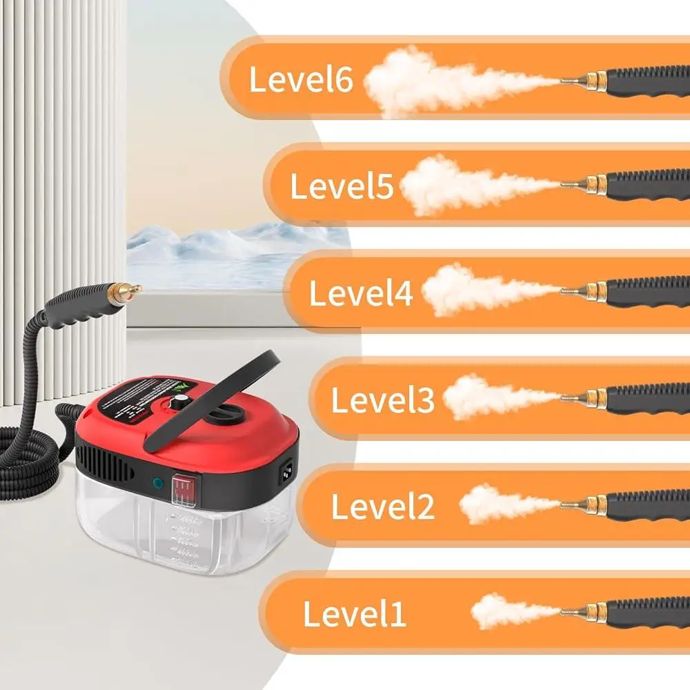 휴대용 가압 스팀 청소기 2500W 휴대용 고압 딥 청소 기계 홈 실내 장식 바닥 자동차 등