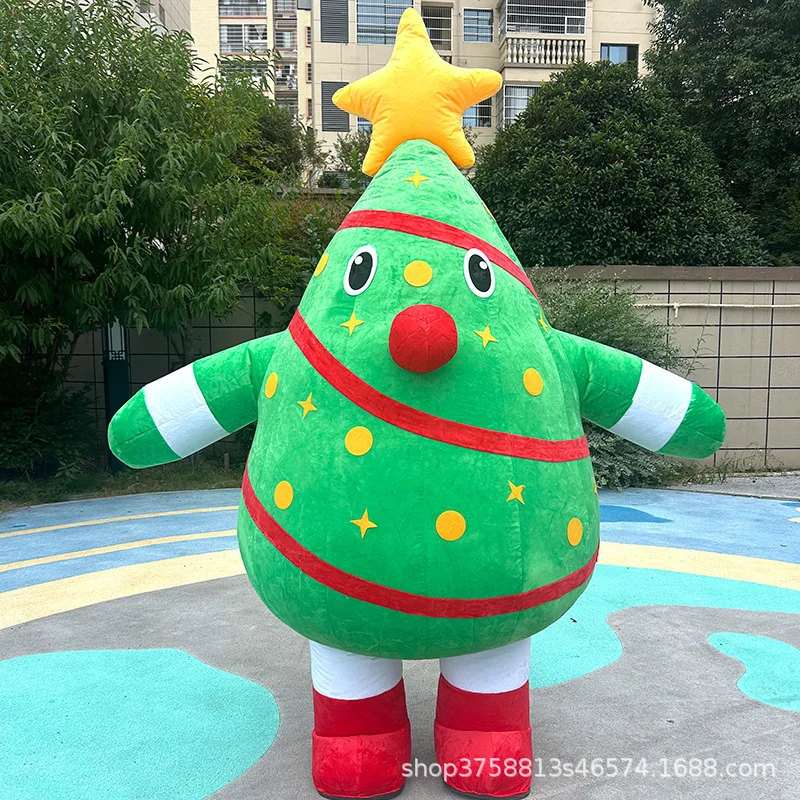 زي أداء كرتوني قابل للنفخ من سانتا كلوز، فستان مناسبات للبالغين #4