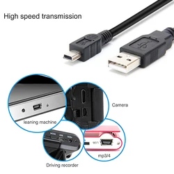 캐논 EOS A1300 1100D 1200D 2000D IFC-300PCU SX130 ZR950 SX60 SX510 SX520용 미니 5P USB 데이터 전송 케이블