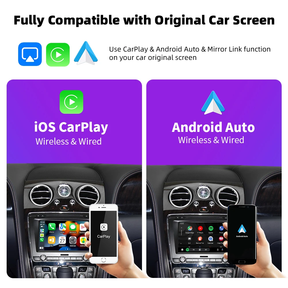 EKIY Wireless CarPlay For Bentley Continental GT Flying Spur Mulsanne Android Auto Mirror link Retrofit Car AI Box