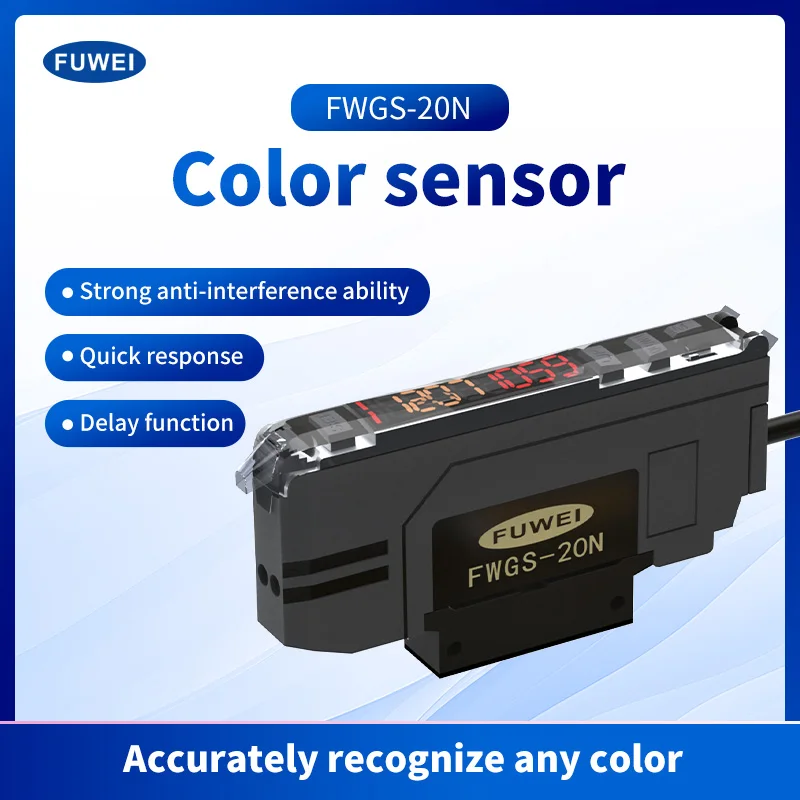 

FWGS-20N High Precision Color Mark Color Sensor Amplifier Optical Eye Correction Recognition Detection Color Separation Position