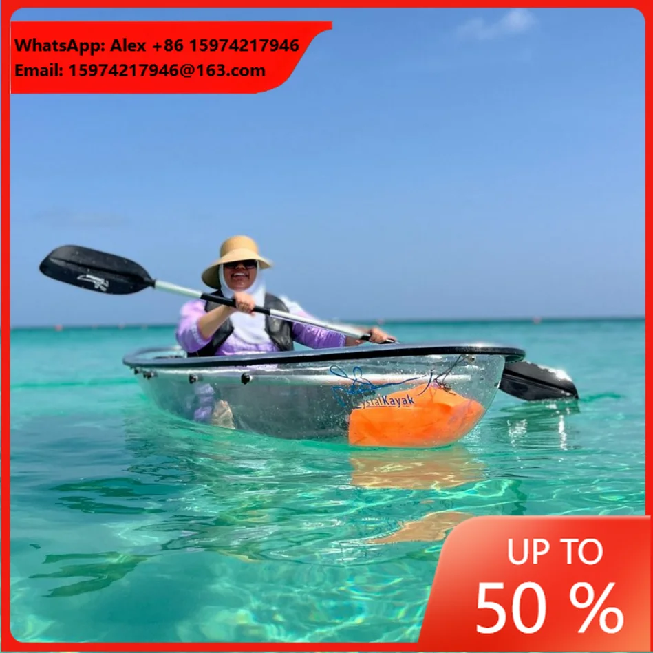 See Through PC Kayak CE Certified Polycarbonate Clear Boat Crystal Canoe