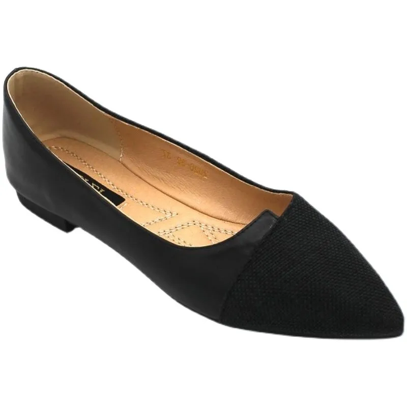 Women Flats Black Flat Shoes Dressy Comfort Brown Shoes for Lady Female Casual Shoes Solid Color Size 32-45 Basic Simple Loafers