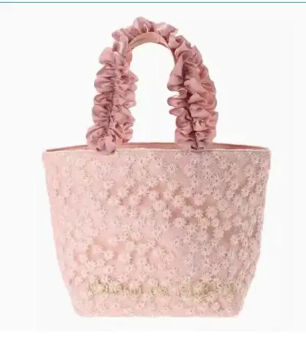 Borsa a rete ricamata piccola margherita in stile giapponese borsa a mano dolce femminile borsa per tovaglioli piccola portamonete per ragazze