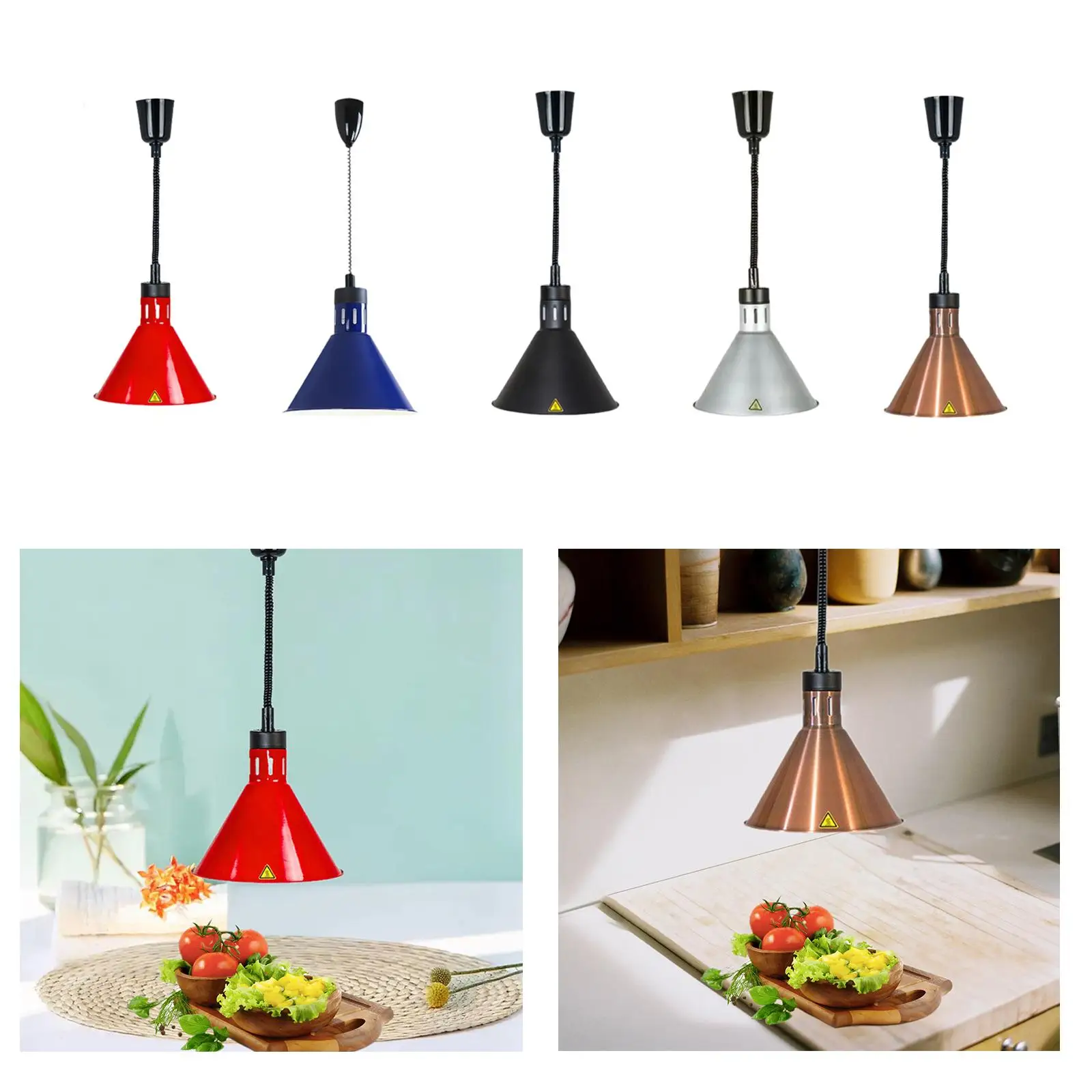 مصباح تسخين بوفيه بدون لمبة مصباح حرارة الطعام لبطاطس الطعام الساخنة