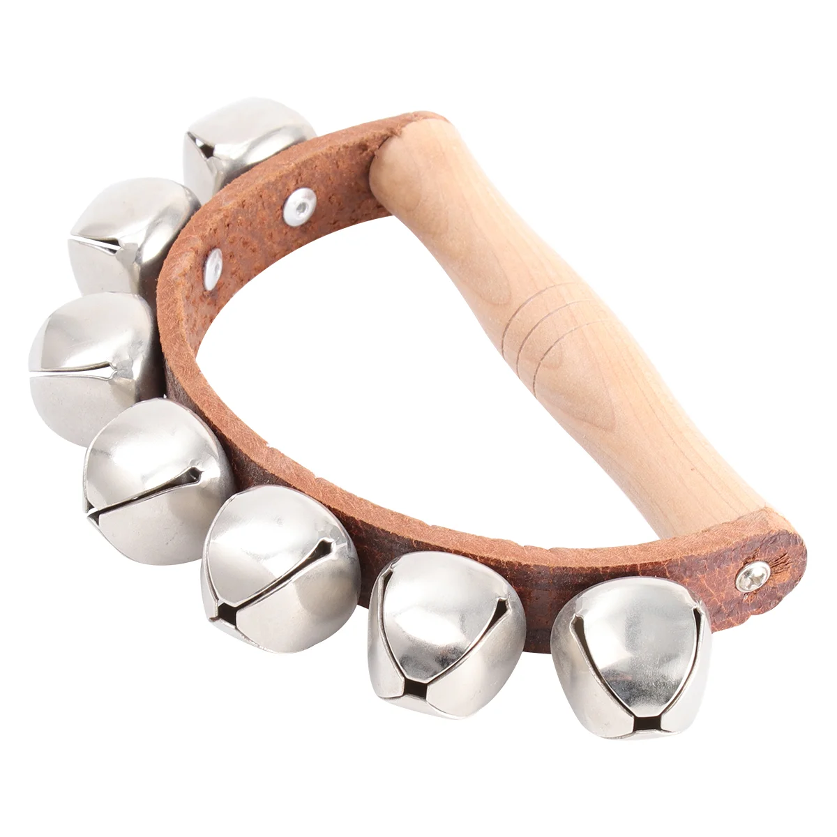 Muziekinstrumenten Houten Orff Halve Cirkel Percussie Holding Bell Rammelaar G13-5b Kids Jingle Handbells Geel Kind