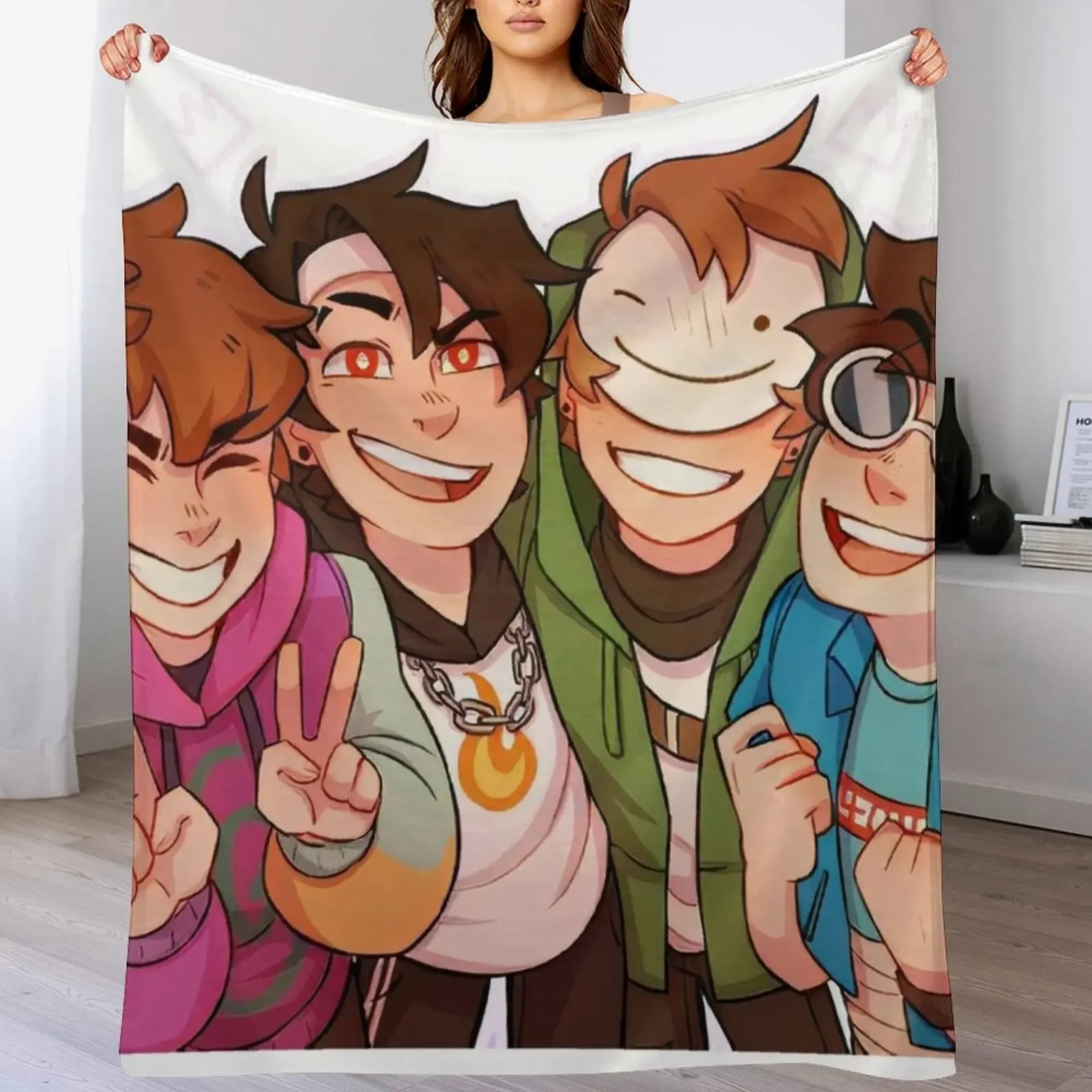 

dream team Throw Blanket Furrys Loose bed plaid Hair Blankets