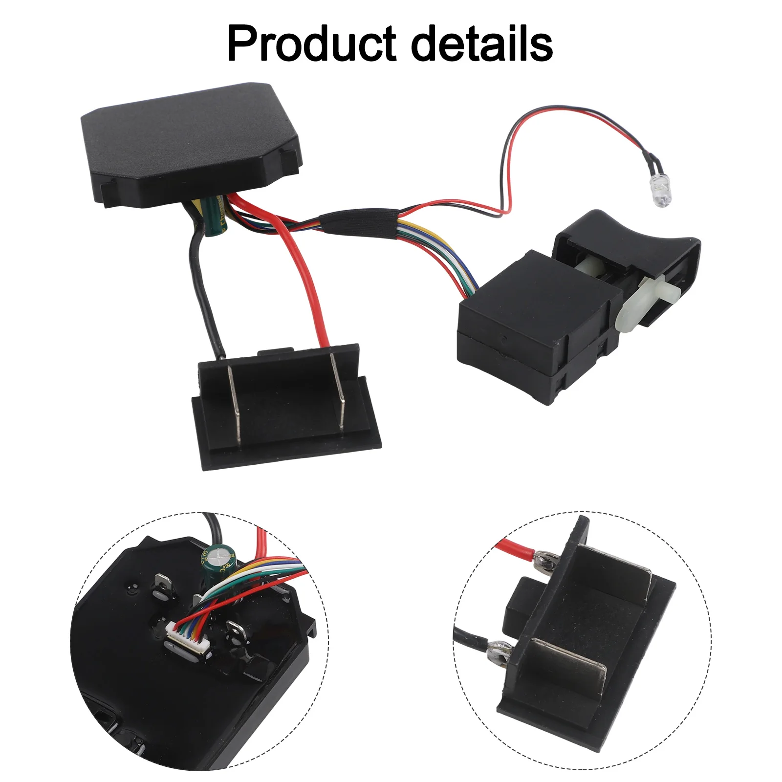 Brushless Motor Control Board and Switch Unit for Dayi For 2106 161 169 Electric Wrenches 18V Input 300W Output 21V Peak Voltage