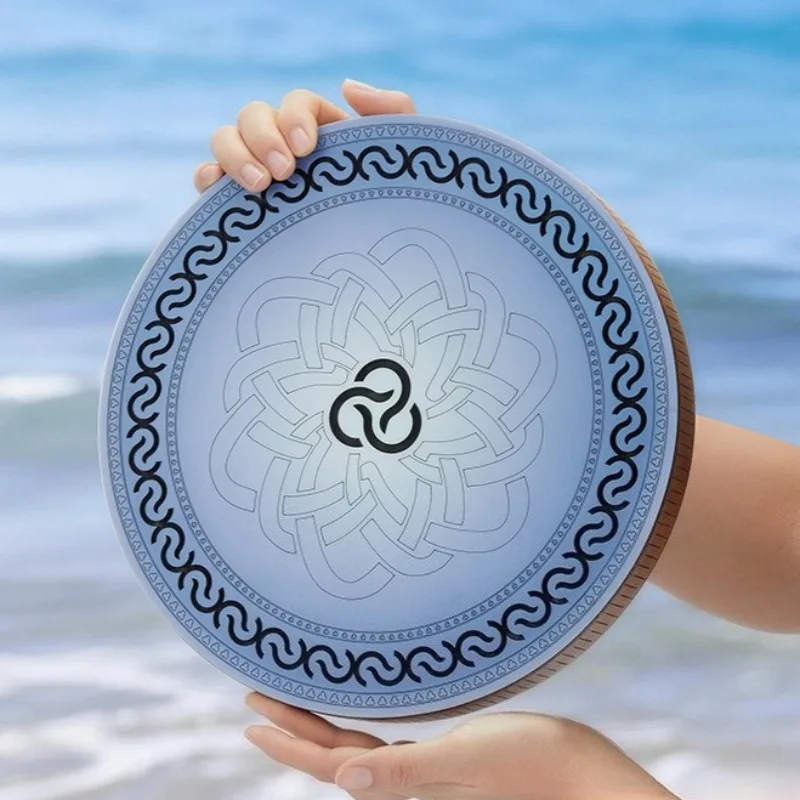 Wooden Stream Drum Meditation Wave Drum Ocean Sound Healing Natural Flowing Water Handheld Portable Stress Relief Instrument