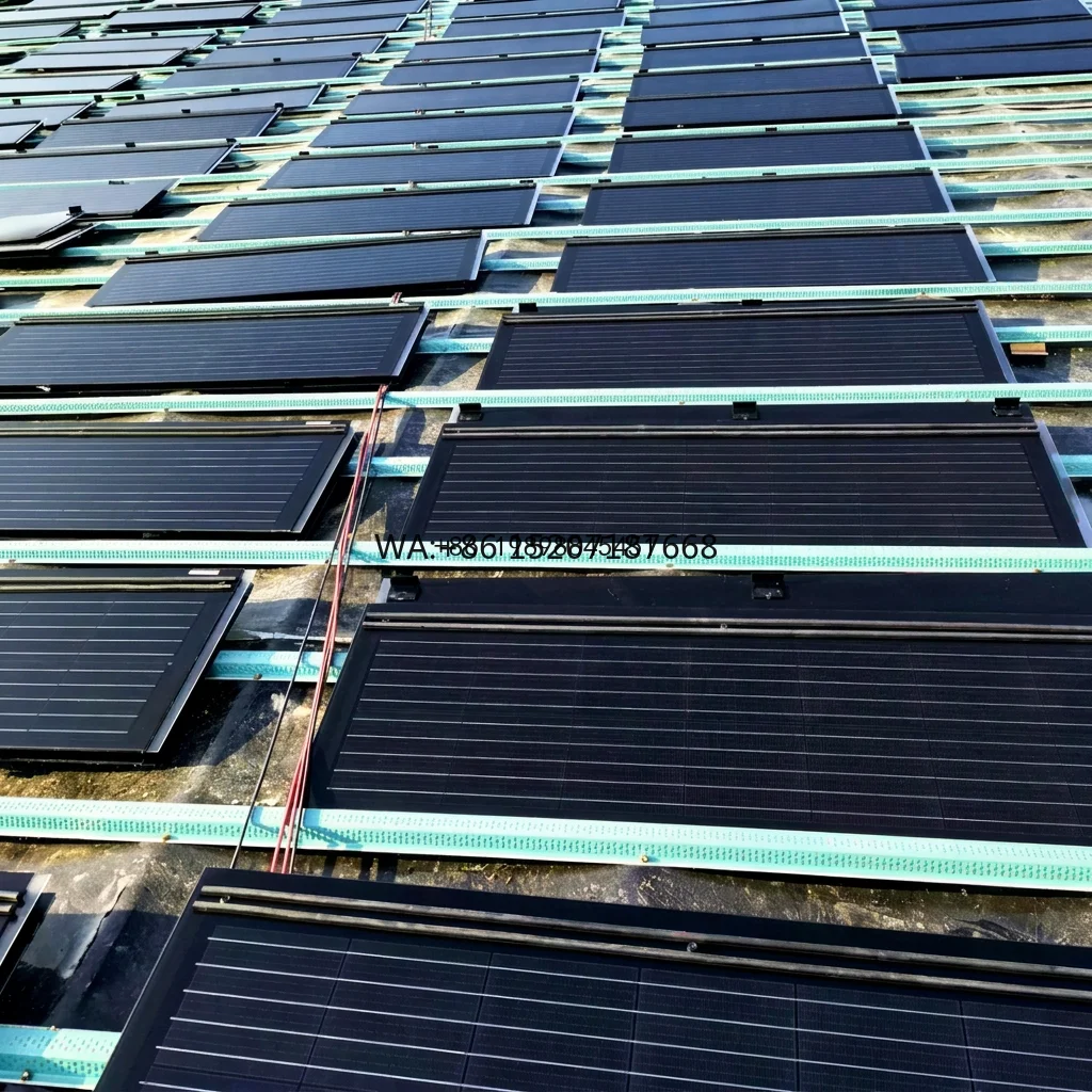 Solar Roof Tiles BIPV Building Integrated Photovoltaic Floor Tile Flat Solar Tile Manufacturer for Wholesaler