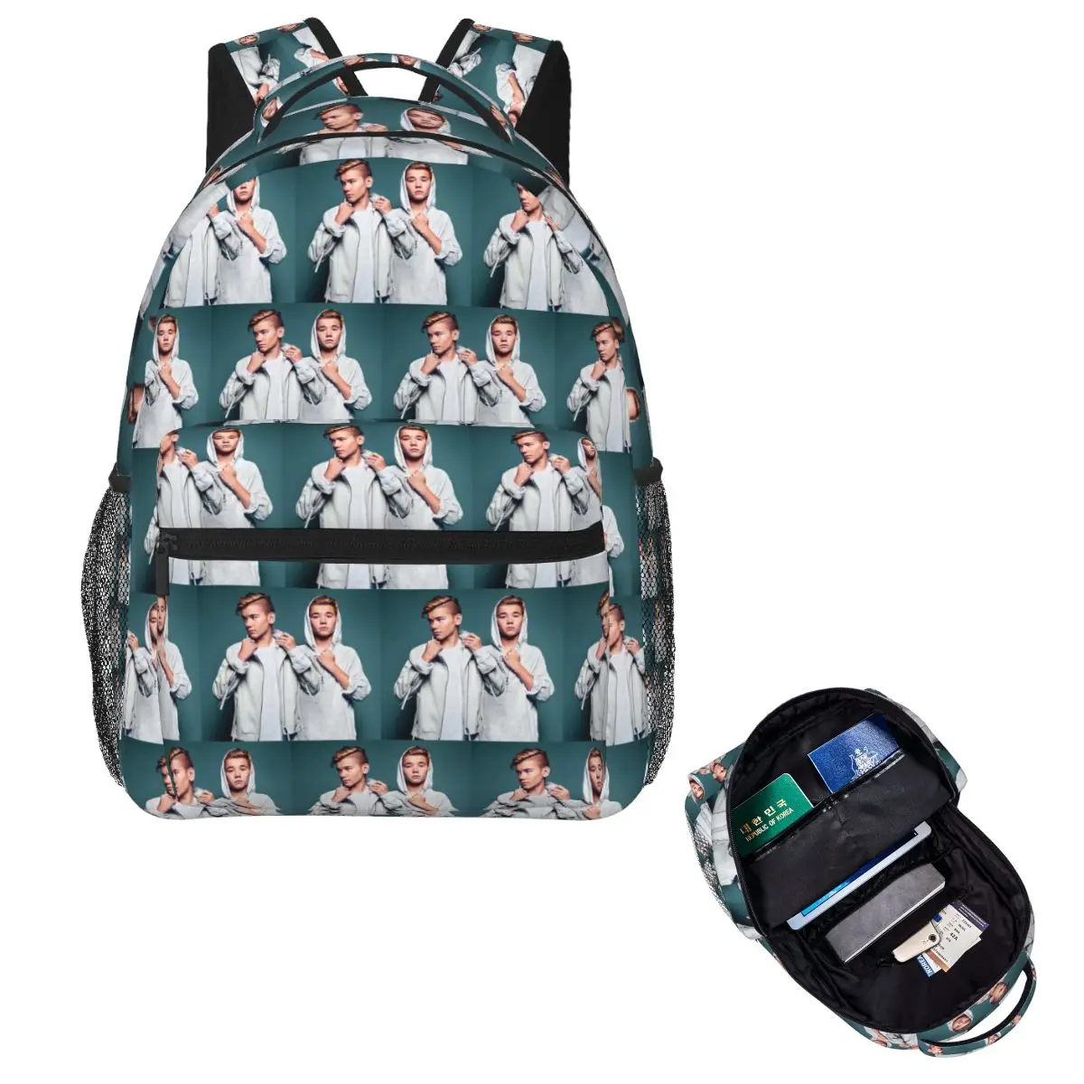 

Marcus And Martinus Sweden Norway Eurovision Backpack Hot Sale Daypack Large Capacity Children BookBag School Bag Shoulder Bags