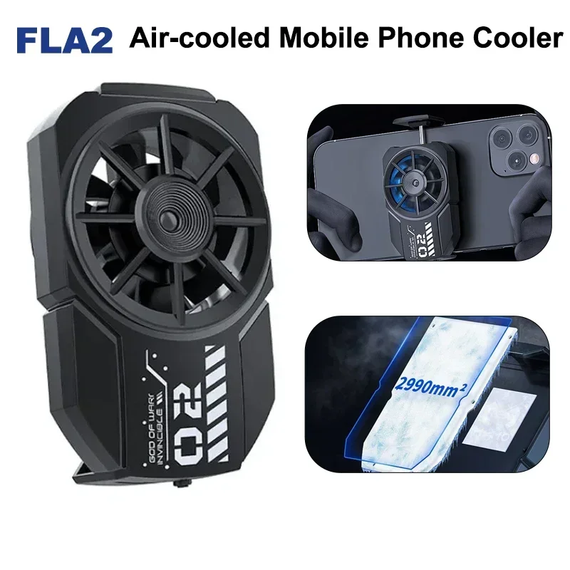 

MEMO FLA2 Universal Mobile Phone Air-cooled Cooling Fan Radiator for IOS Android PUBG Back-clip Game Cooler Gaming Accessories