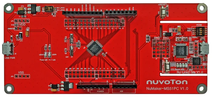 

NuMaker-MS51PC【 nuvoton new tang 8051 microcontroller development board