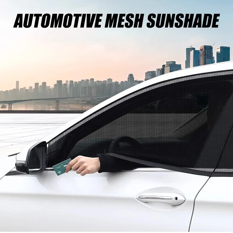 Pára-sol universal para carro, suv, proteção UV, cortina anti-mosquito para janela lateral, filme blackout para privacidade e redução de calor