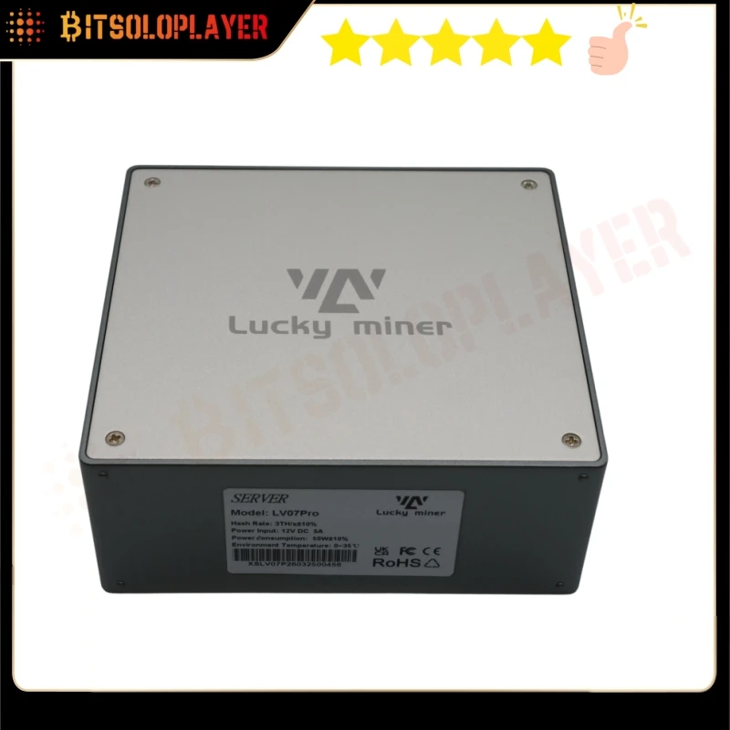 2026 Neuer Lucky Miner LV07 Pro 3th/s 50W Sha256 Algorithmus Bitcoin Krypto-Miner BTC Solo Lottery BTC Miner mit Original-Netzteil