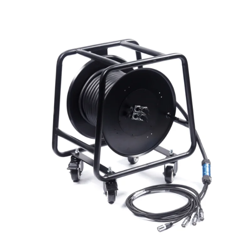 Factory OEM 1 2 4 6 8 Channels Digital Audio Shielded Twisted Pair RJ45 Cat6 Snake Cable with Cable Drum for LED Display Screen