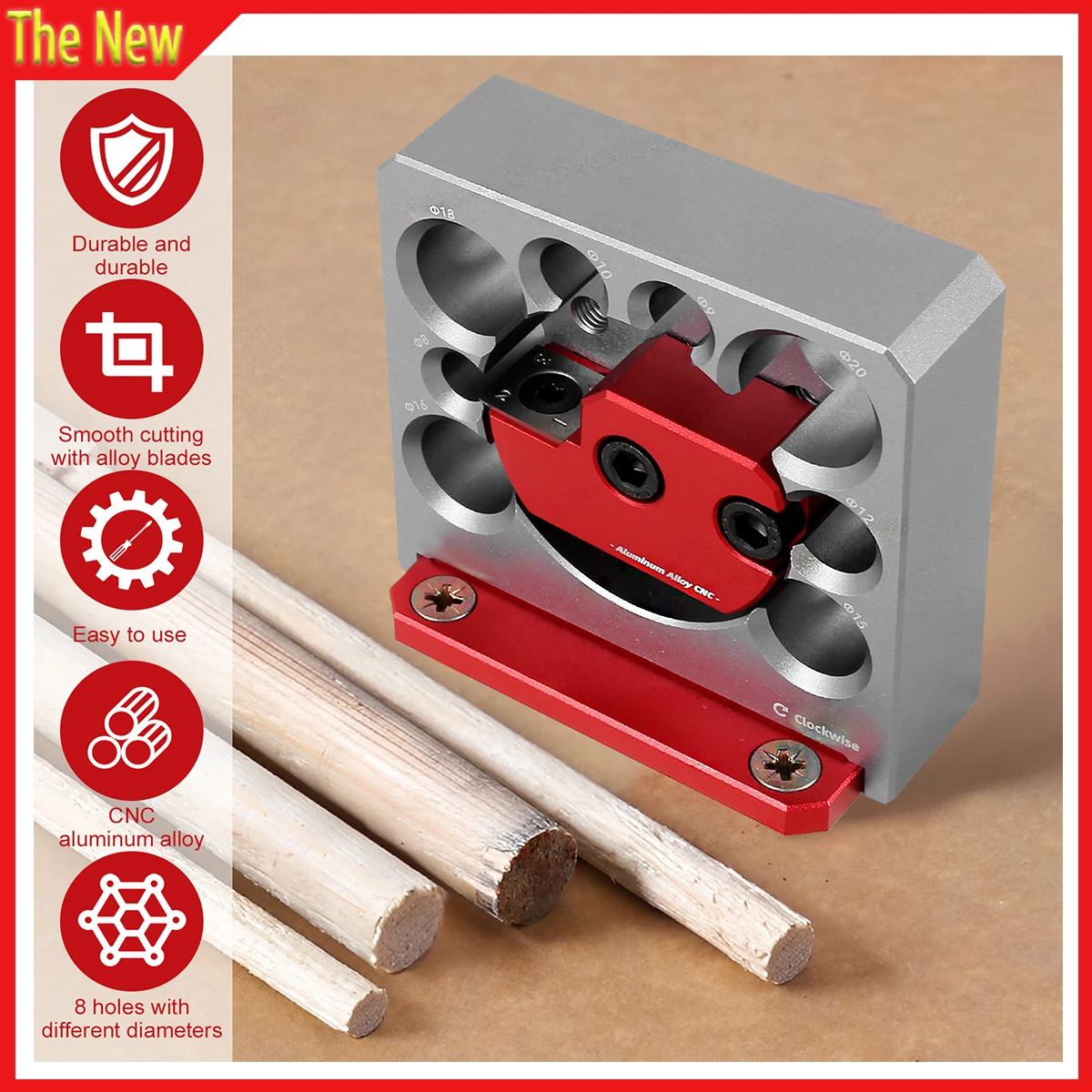 

New Adjustable Pin Making Fixture Woodworking Electric Drill Milling Pin Round Rod Auxiliary Tool 8mm-20mm Wrench with Blade