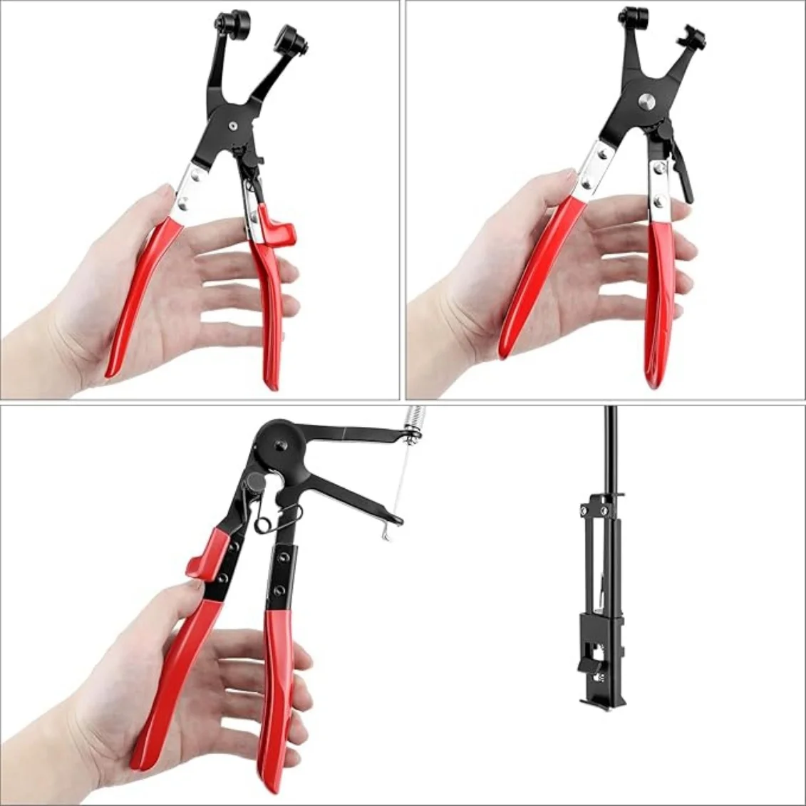 3 Buah Kit Tang Klem Selang, Alat Pelepas Klip Panjang Kawat Tang Klem Selang Pegas Kawat Jangkauan Panjang, Klem Selang Siku 45 Derajat Pli
