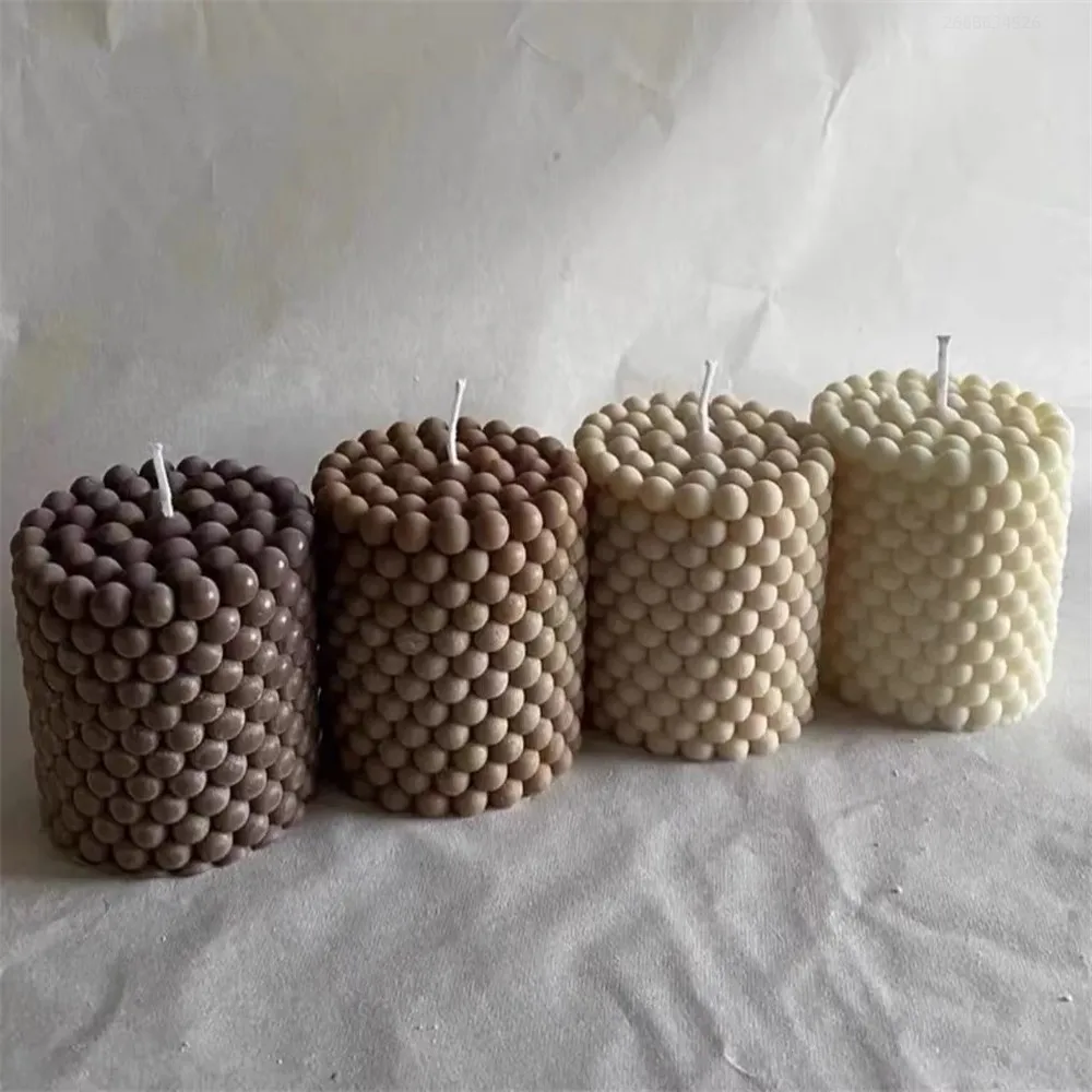 DlY Bubble Candle Mold Cylindrical Candle Making Mold, Resin Clay Handicraft Making Tool, DlY Handmade Craft Mold
