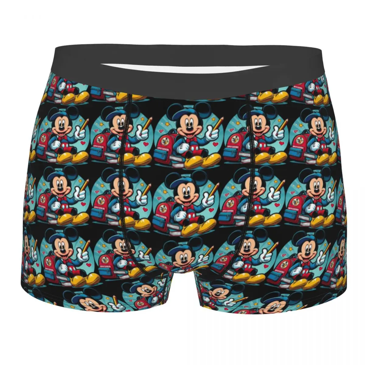 

Custom Mickey Mouse Student Boxer Shorts For Homme 3D Print Underwear Panties Briefs Soft Underpants