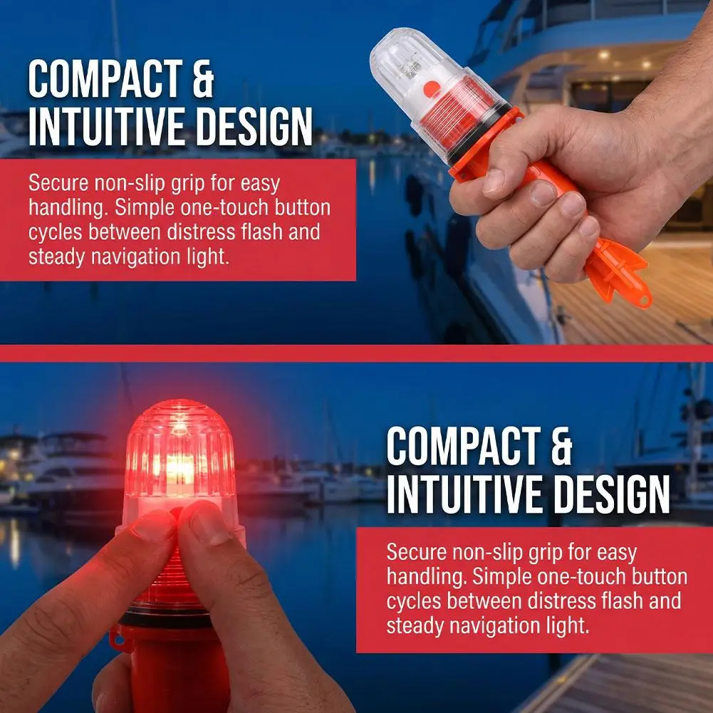IP67 Wasserdichte Marine-Notfall-Signalleuchte Hochsichtbare LED Elektronische Bootsfackel für Fischernetz-Boje Kajak-Sicherheit – Detail 10