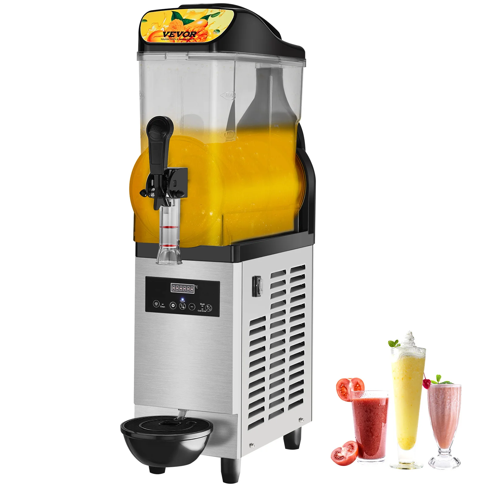

SucceBuy 12L Commercial Slush Granita Machine Slushies maker Juicer Beverage Margarita Smoothie Frozen Drink Vending Machine