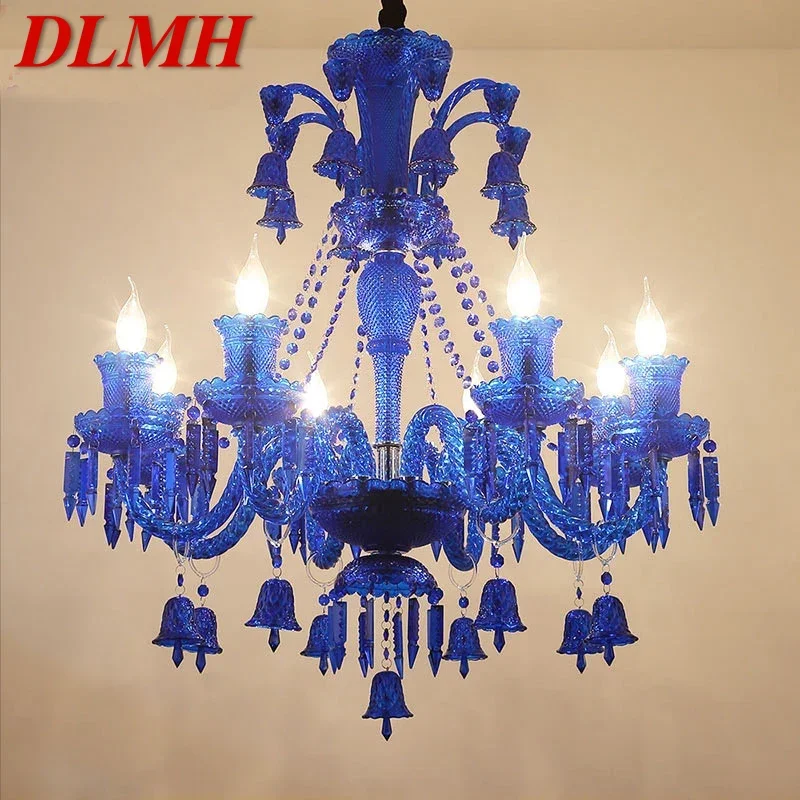 

DLMH Luxurious Style Crystal Pendant Lamp European Candle Lamp Art Living Room Restaurant Bedroom Villa Chandelier