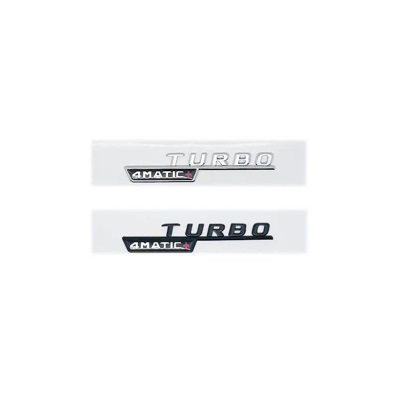2 قطعة ABS سيارة درابزين توربو 4MATIC شعار شارة ملصق لمرسيدس بنز A45 C117 CLA 35 45 GLA45 X247 GLE53 AMG اكسسوارات