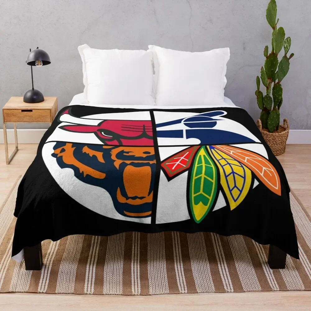 Chicago Southside Sports Throw Blanket for sofa Weighted Custom Blankets