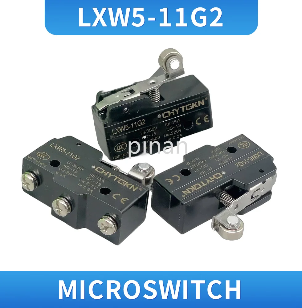 LXW5-11G2 3 Screw Terminals Momentary Lever Roller Micro Limit Switch