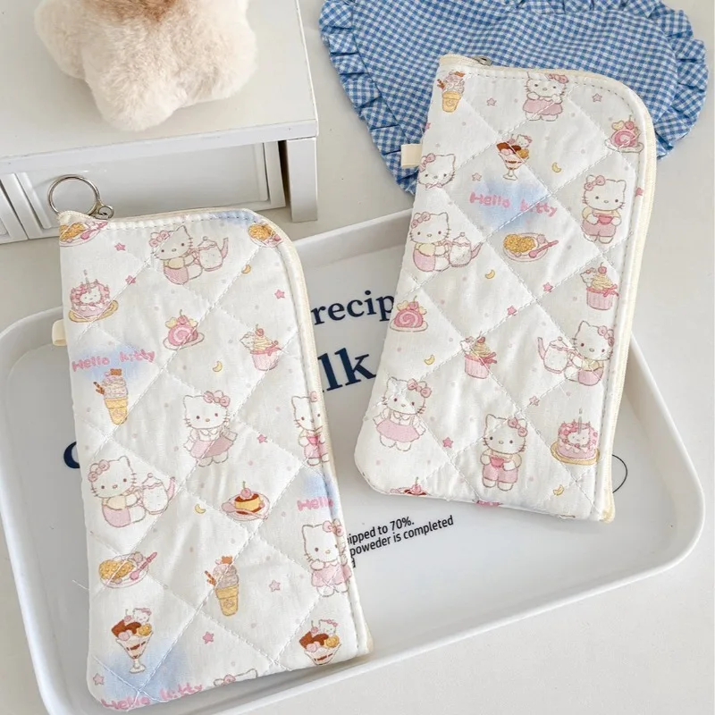 

Hello Kitty Storage Bag Cute Anime High Beauty Versatile Women Decoration Student Supplies Desktop Ornament Girl Gift Wholesale