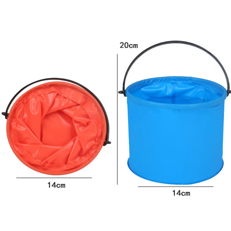 Children\'s Outdoor Beach Toy Bucket Portable Folding Retractable Bucket Beach Playing Water Digging Sand Fishing Painting Tool